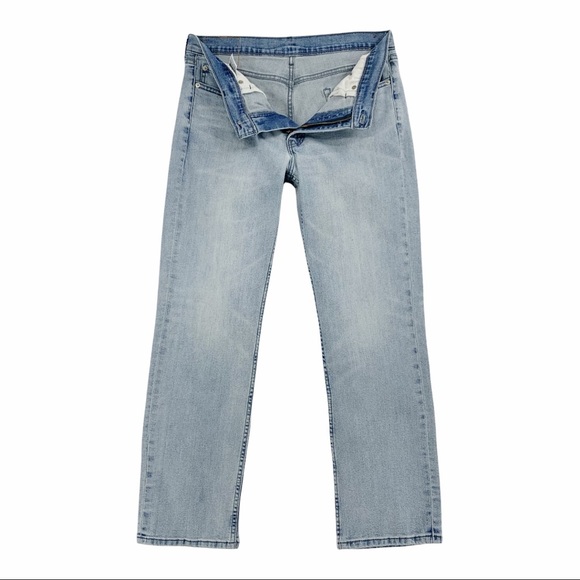 Levi’s 514 Light Blue Wash Straight Leg Jeans Size 33/30 - Picture 9 of 15